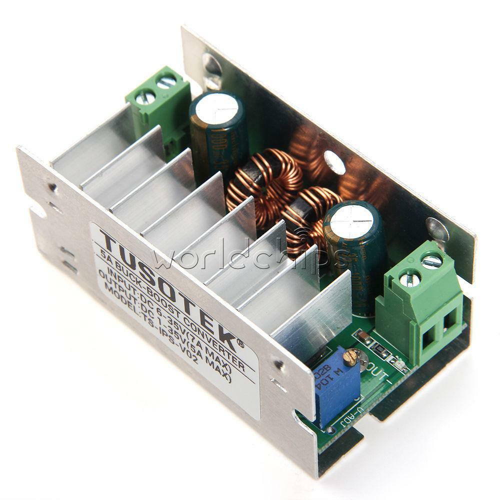 DC-DC 5A Auto Boost Step Up Step Down Converter Module Voltage Aluminum Case