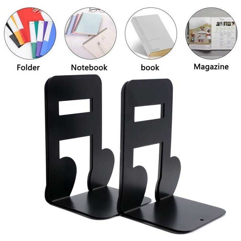 Bookends Black,Decorative Metal Book Ends Supports for Shelves for Shelves OB7N9