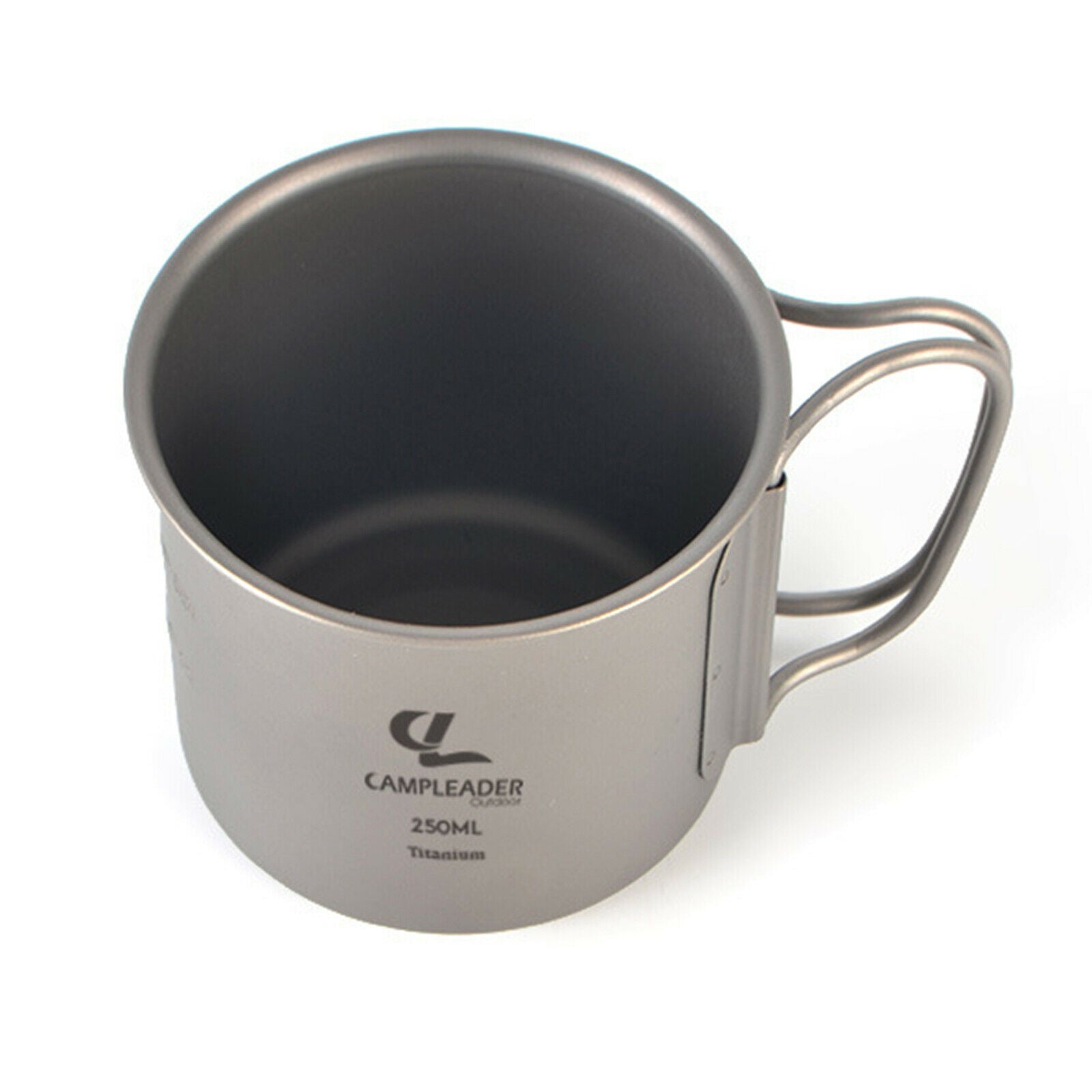 250ml Collapsible Handle Camping Mug Portable Travel Tourist Titanium Pot