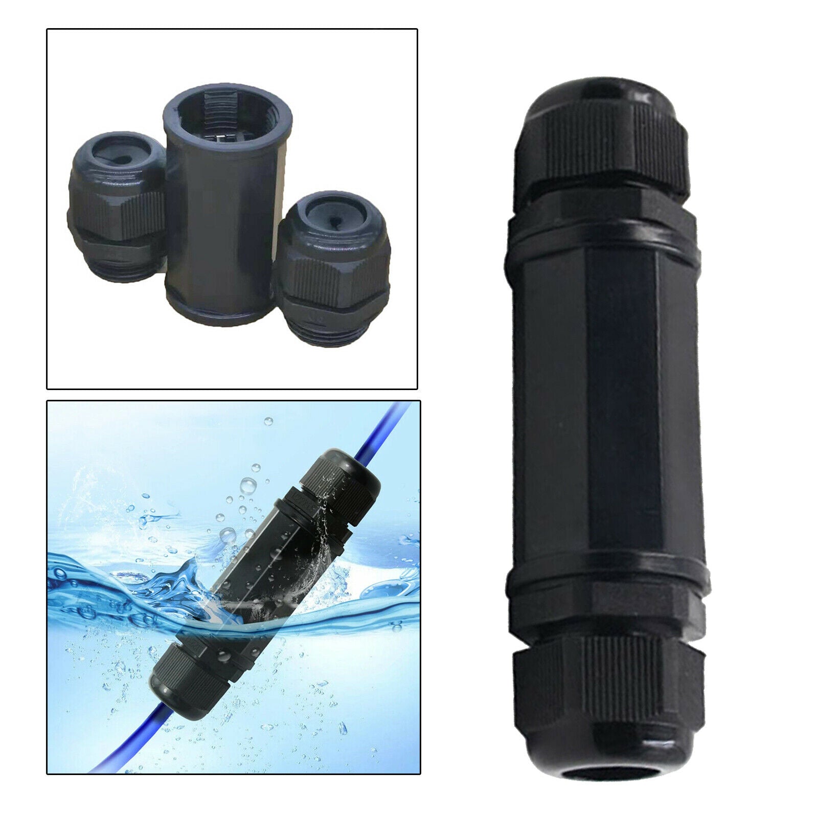 Waterproof Connector LAN Extender Outdoor Coupler Adapter Female to Female