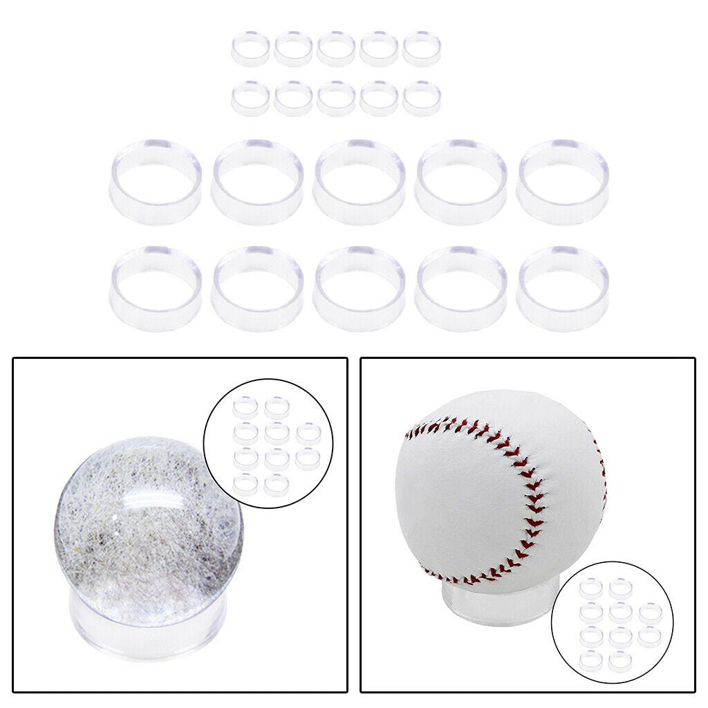20Pcs Transparent Display Stand For Crystal Ball Glass Gems Base Decor