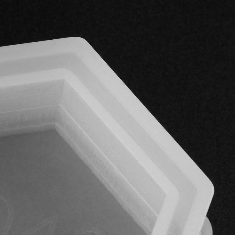Hexagon Flower Pot DIY Silicone Molds Garden Planter Cement Concrete Vase Moulds