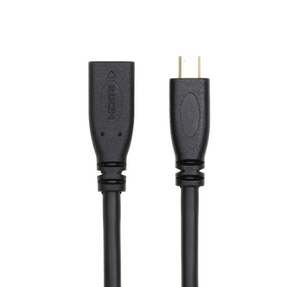 Micro HDMI-compatible Male-Female Extension Extender Short Adaptor Cable D Type