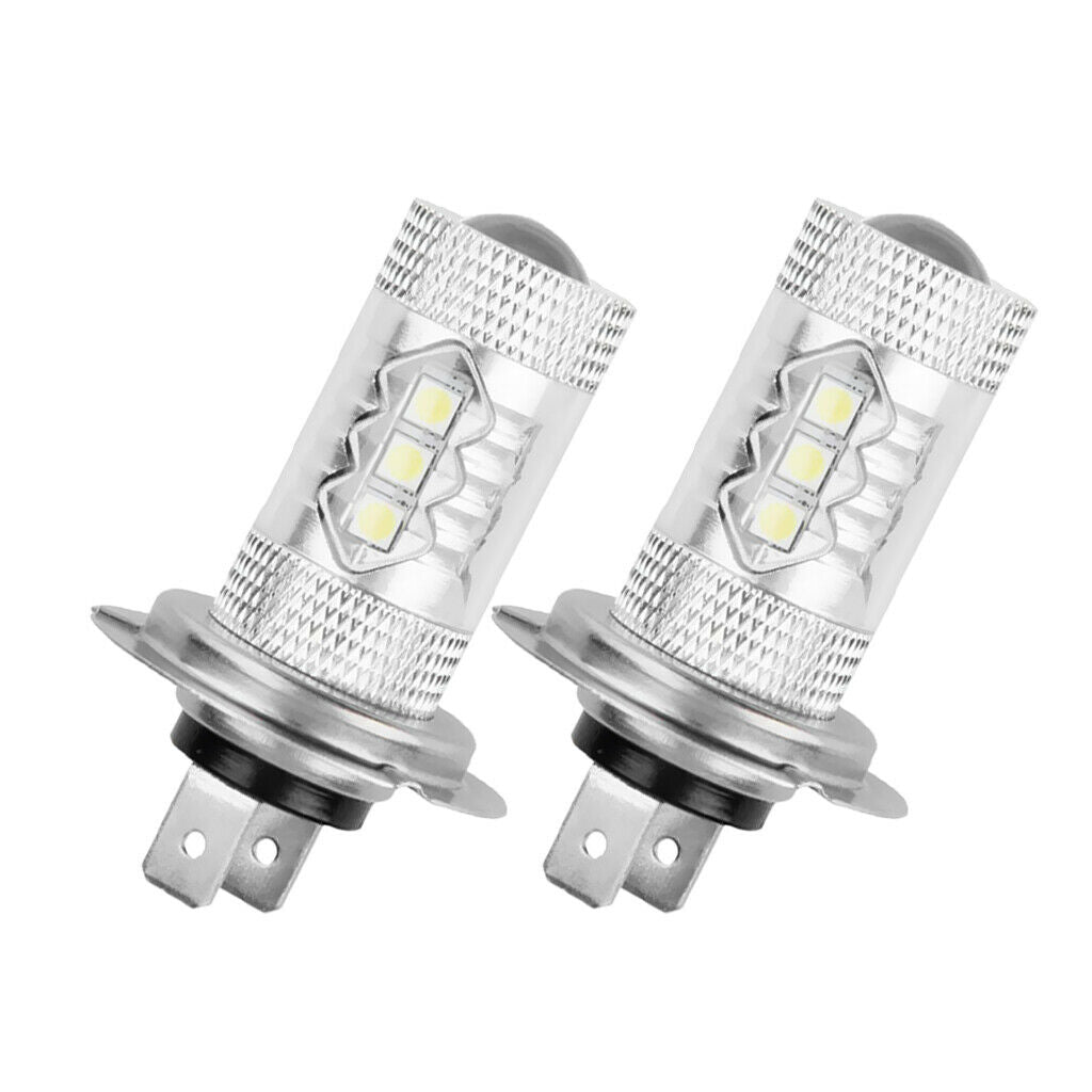 2 Pieces Car H7 80W White LED Fog Driving Lights For Hyundai Genesis Sonata