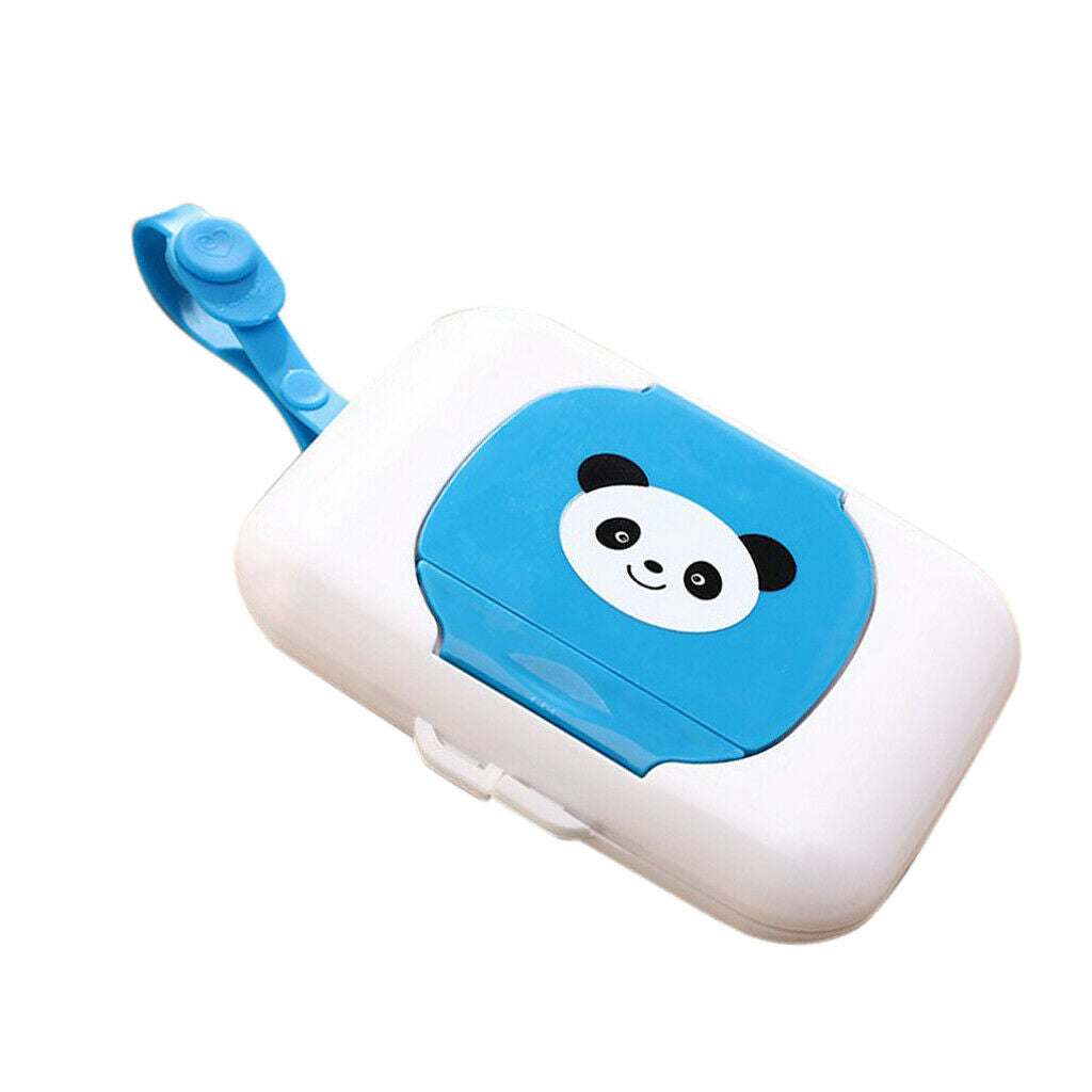 Up Wet Tissue Paper Case Baby Wipe Napkin Storage Box Container Blue
