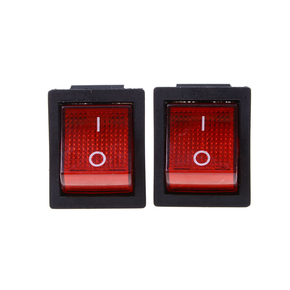 2x/Lot Red 4 Pin Light On/off Boat Button Switch 250V 15A Y1