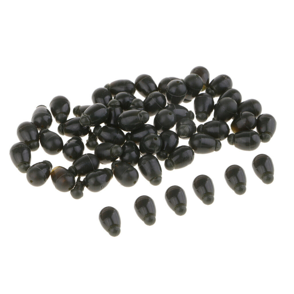 50x Plastic Quick Change Beads Method Feeder Fishing Bead for Carp Durable,