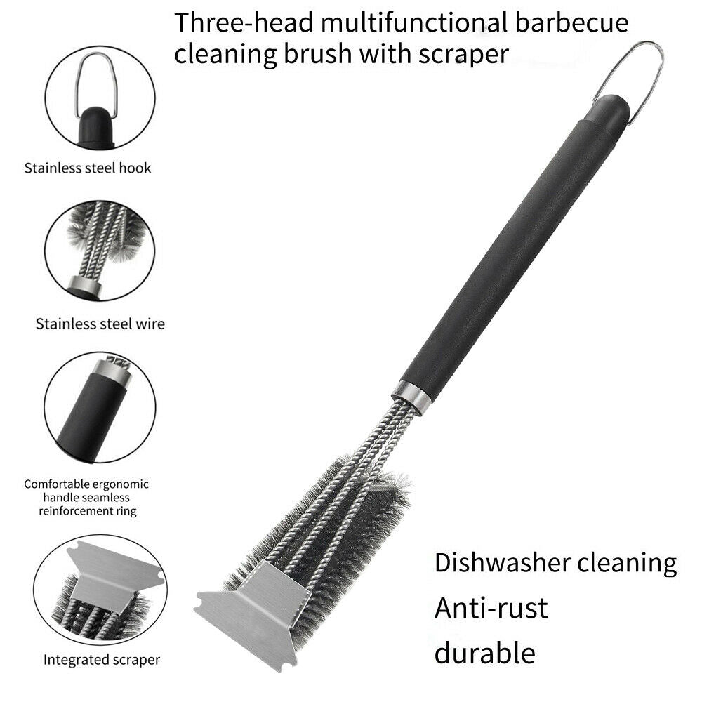 Premium Barbecue Grill Brush and Scraper Long BBQ Brush Cleaner Accessory