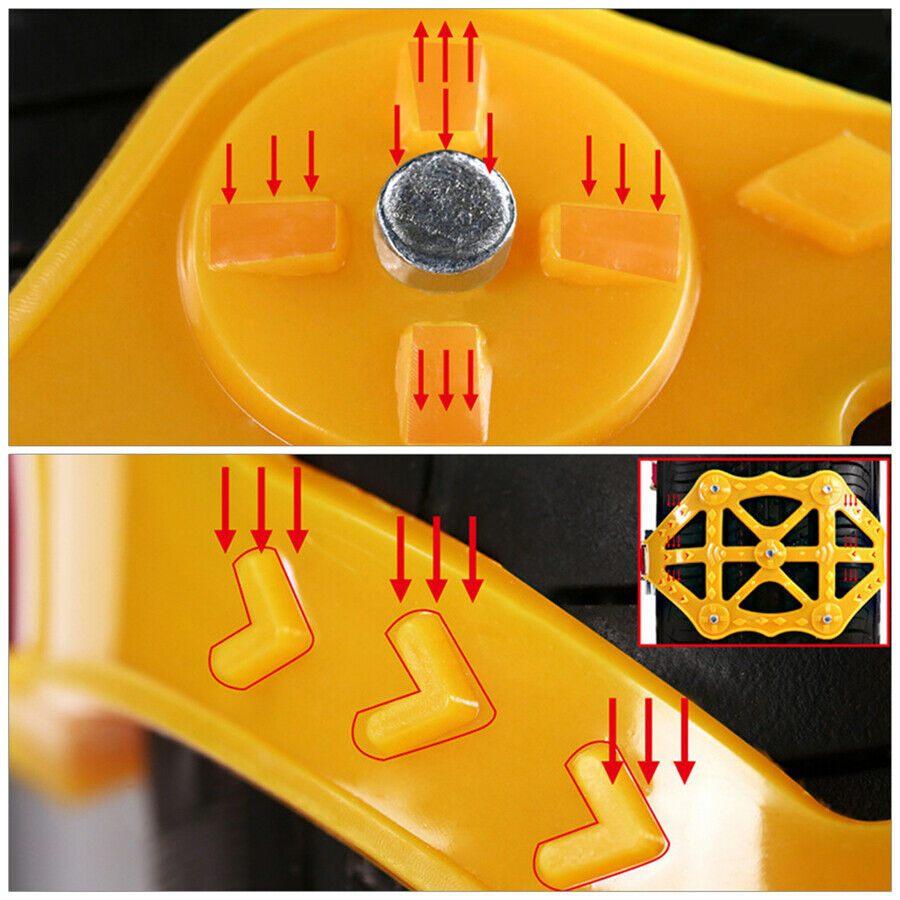 5Pcs Beef Tendon Manganese Steel Emergency Tire Chain Snow Anti-skid Chain Belt