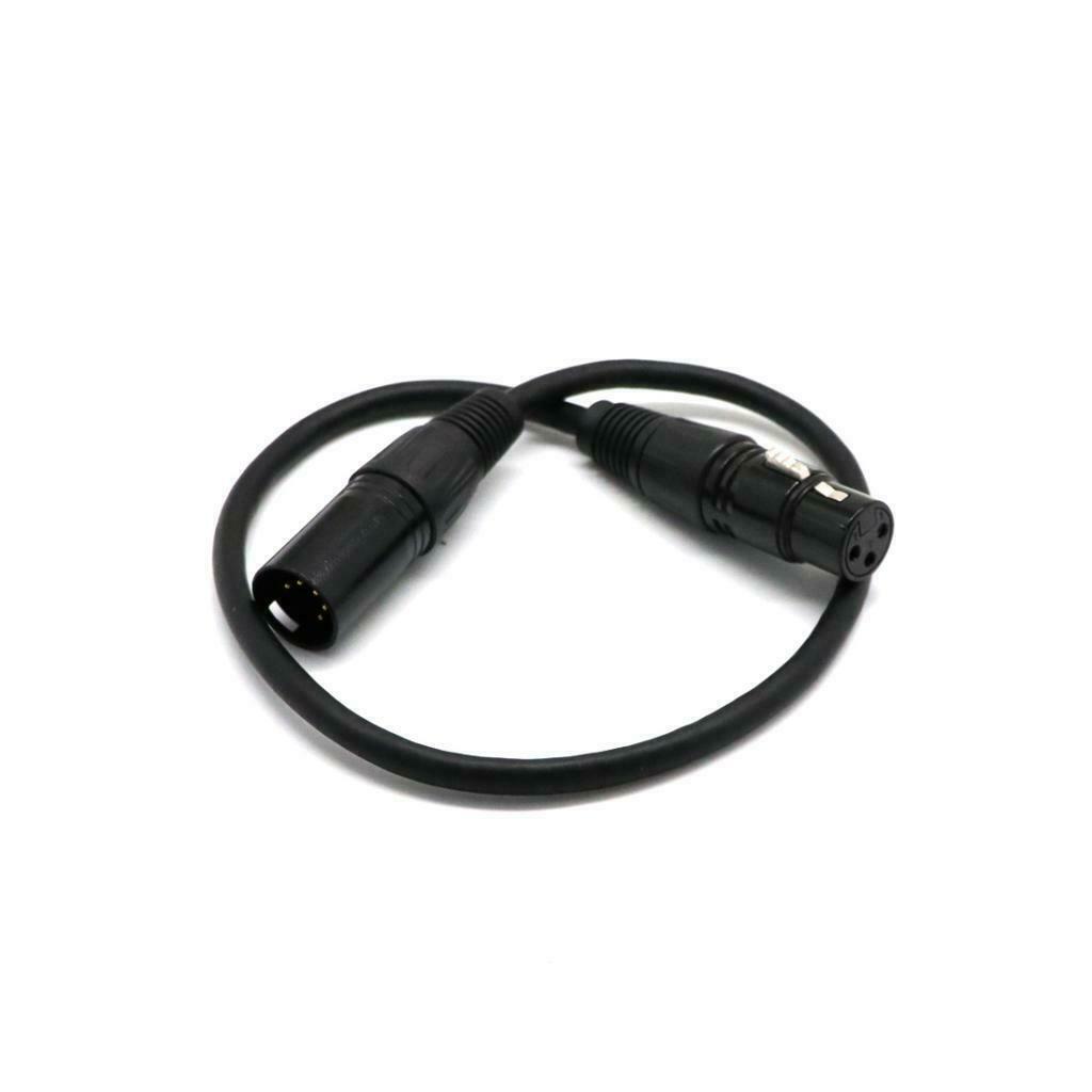 5 pin male to 3 pin female XLR male DMX adapter cable microphone cable