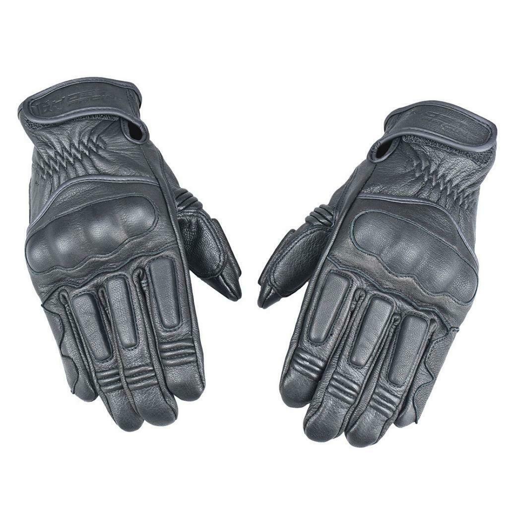 Touch Screen Leather Motorcycle Full Finger Gloves Motorbike Racing Moto L