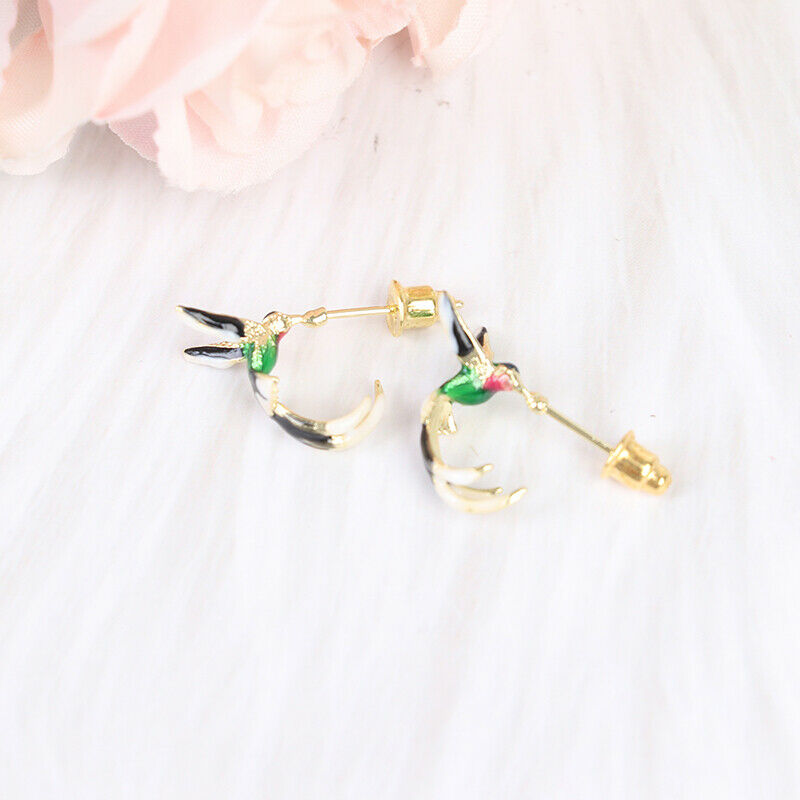 New creative European and American ladies cute hummingbird shape drip ear.l8