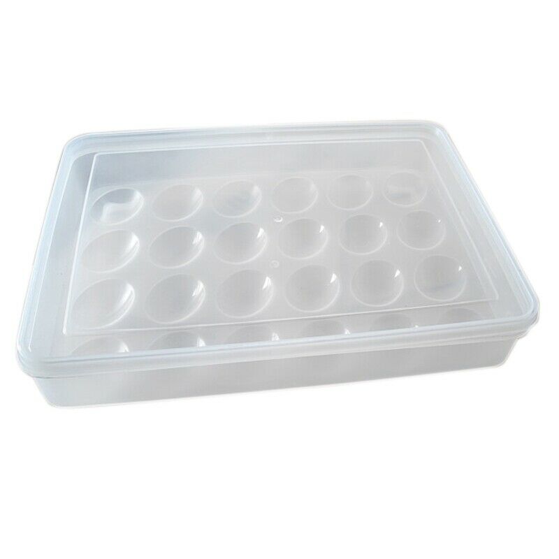 Egg Holder for Refrigerator, Deviled Egg Tray Cer with Lid Fridge Egg Storage E8