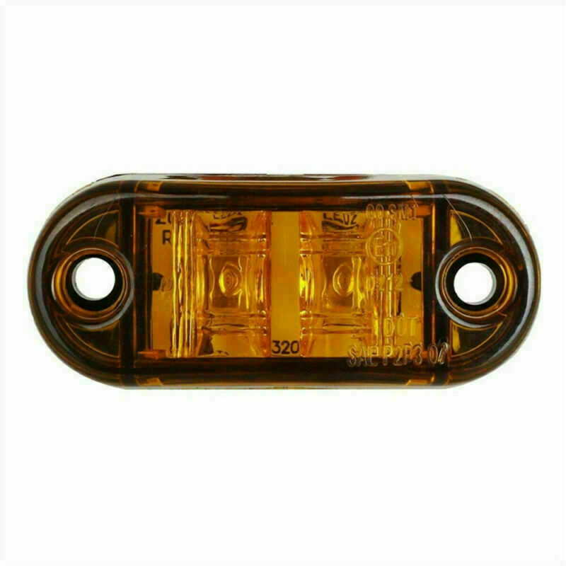 20x Amber Boat Trailer Truck lights Clearance Side Marker 2 LED Light 12V-24V