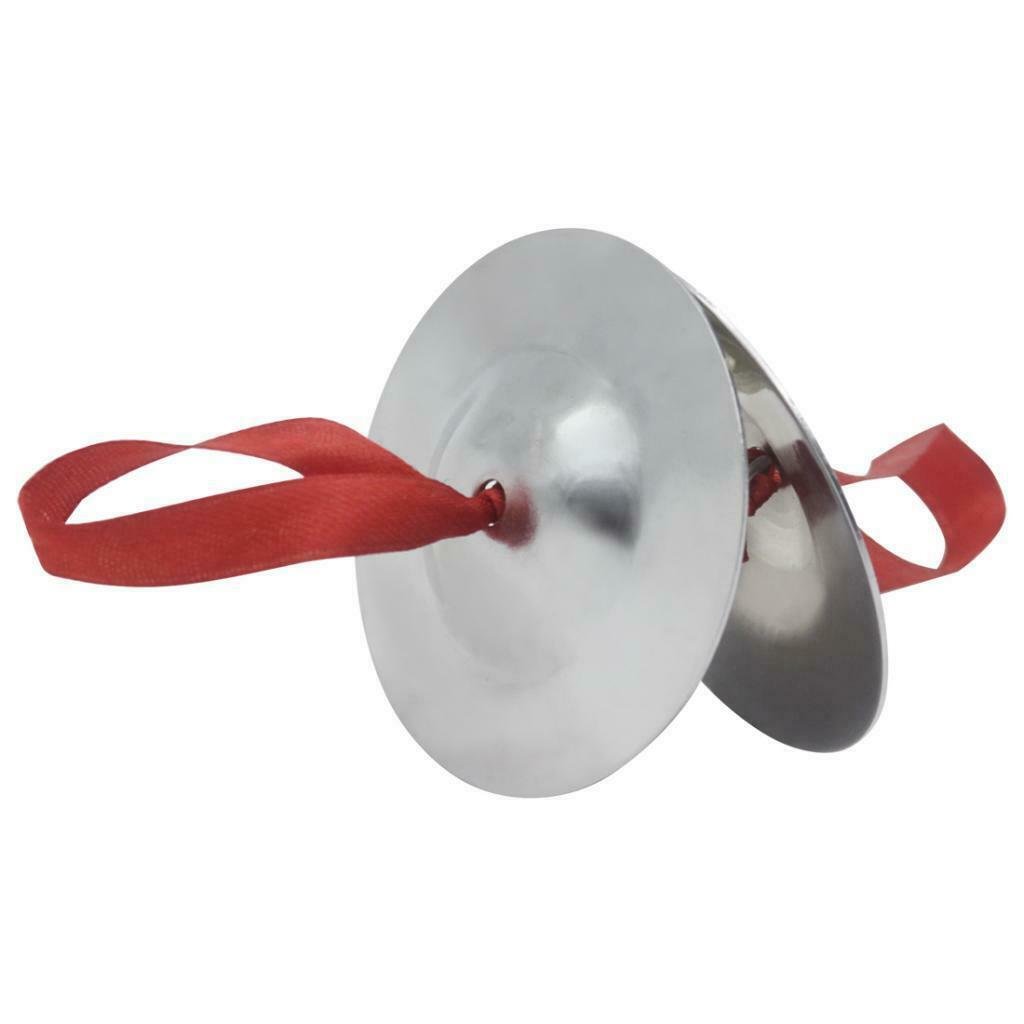 1 Pair Mini Finger Cymbals Rhythm Maker for Children Kids Boys Girls, Dia 6.5cm/