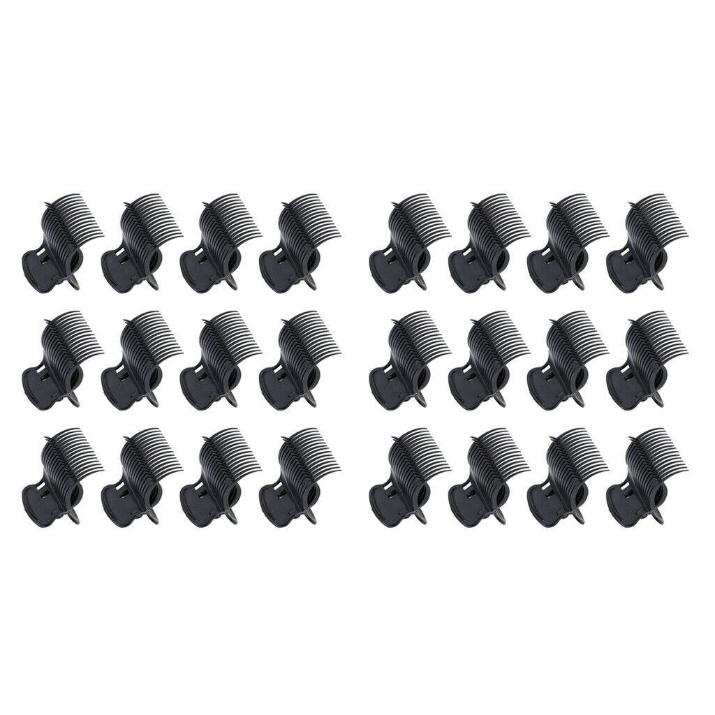 24 Pcs Plastic Hot Roller Super Clips Hair Curler Claw Clamps for Women Girls