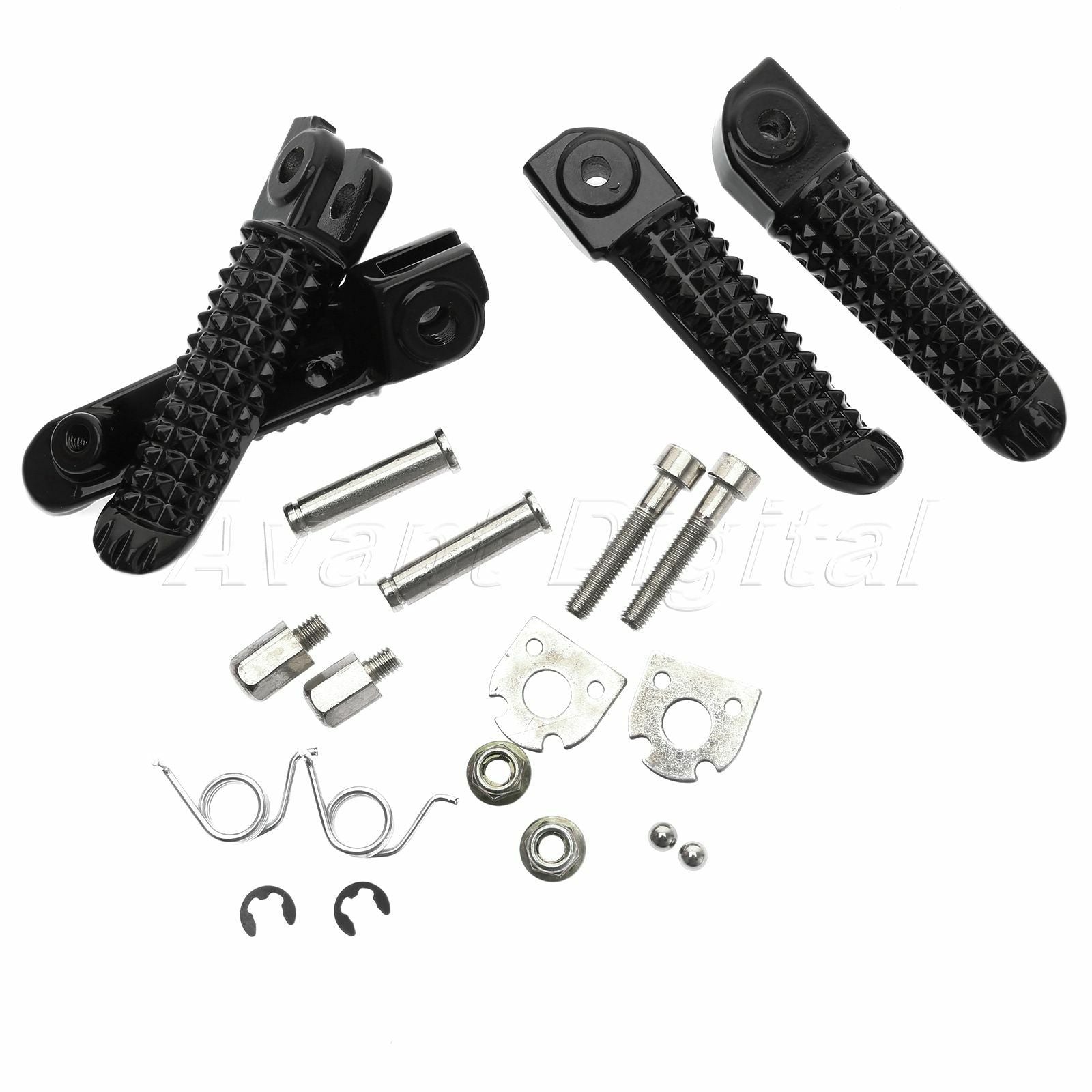 Front Rear Footrests Foot Pegs For Yamaha YZF R1 2002-2012 YZF R6 2003-2011