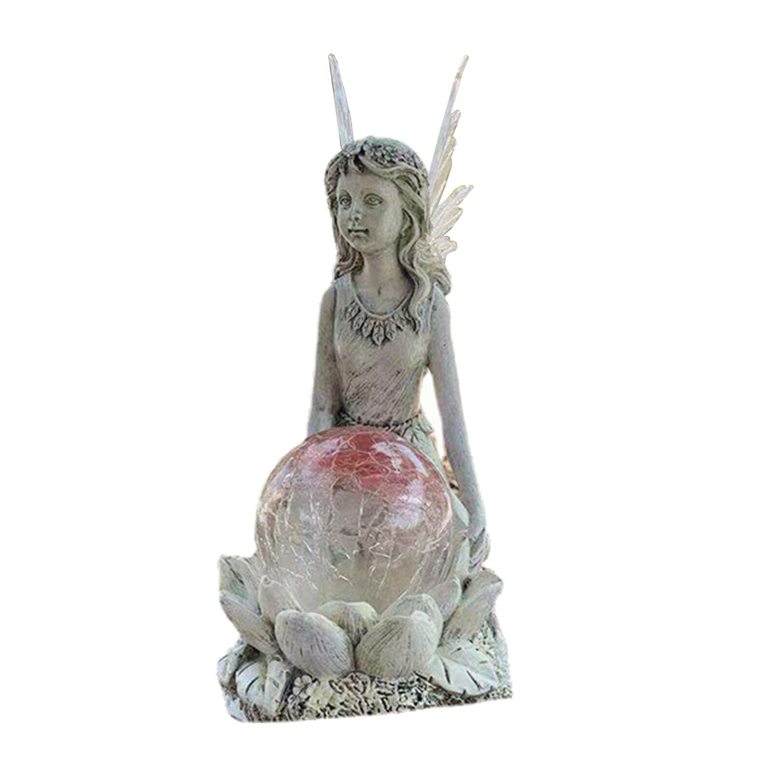 LED Garden Fairy Statue Girl Outdoor Lights for Lawn Yard Porch Housewarming