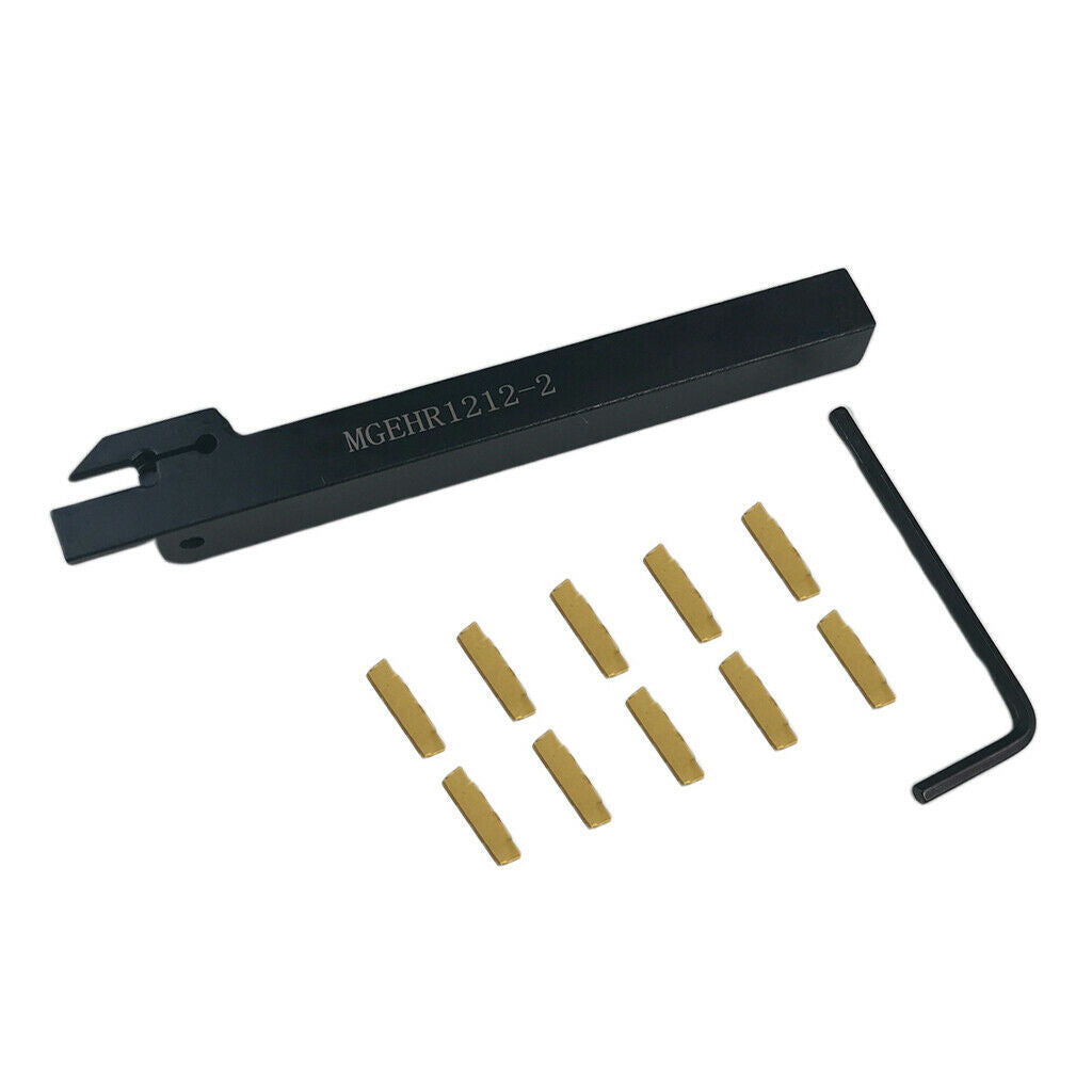 MGEHR1212-2 Lathe Cut-Off Grooving Parting Tool Holder & 10pcs MGMN200 Insert