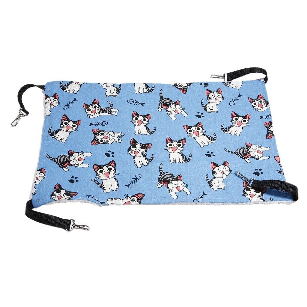 Breathable Double-Sided Soft Pet Bed Hanging Cat Hammock Bed with Strap S