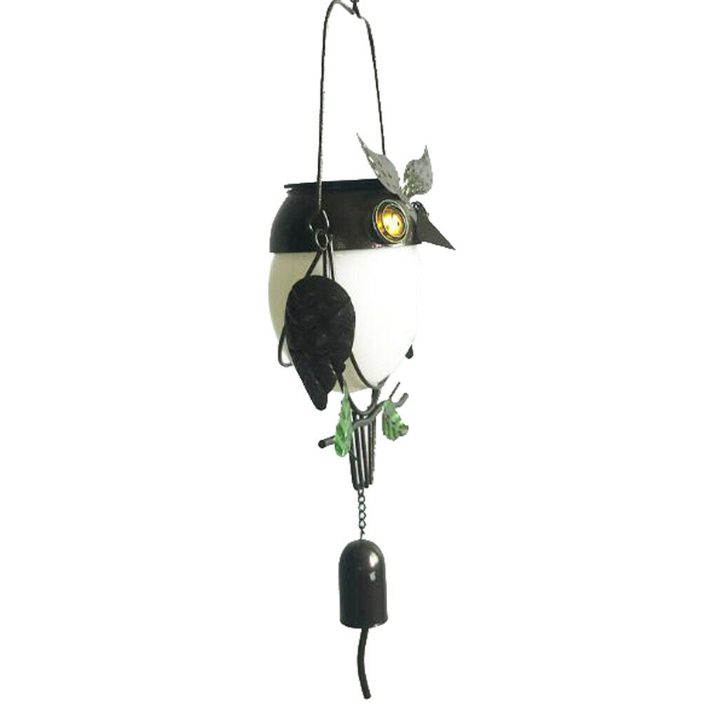 Solar Power Owl Bird Hanging Garden Colorful Night Light Outdoor Party Holiday