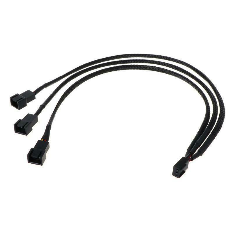 12V 30CM 3Pin Fan PWM 1 to 3 Way Power Supply Extension Cable Y Splitter Port