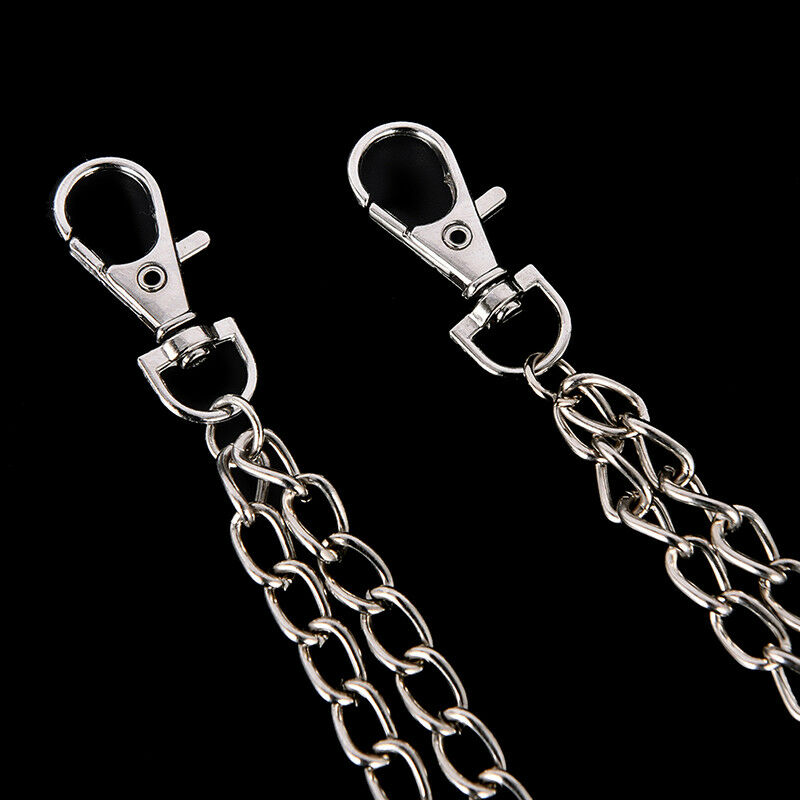 Extra Long Metal Hipster Jean Belt Keychain Ring Clip Key Chain Punk Silve.l8