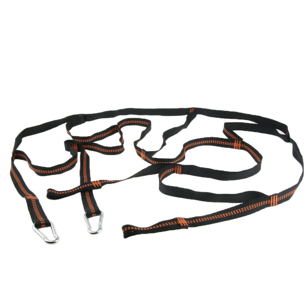 Rope ladder for indoor and outdoor use with strong carabiners