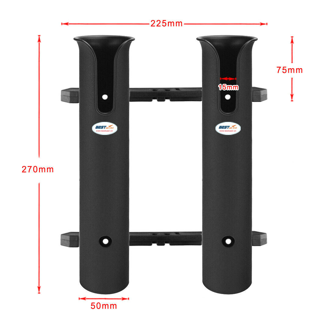 Luxury Boat Fishing 2 Tube Link Rod Holder Rack Storage Rest Bracket Socket