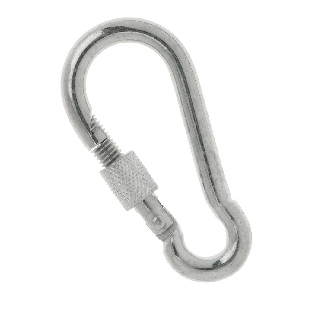 D-Shaped Large Carabiners, Locking Rock Climbing Carabiner Clips, Heavy Duty