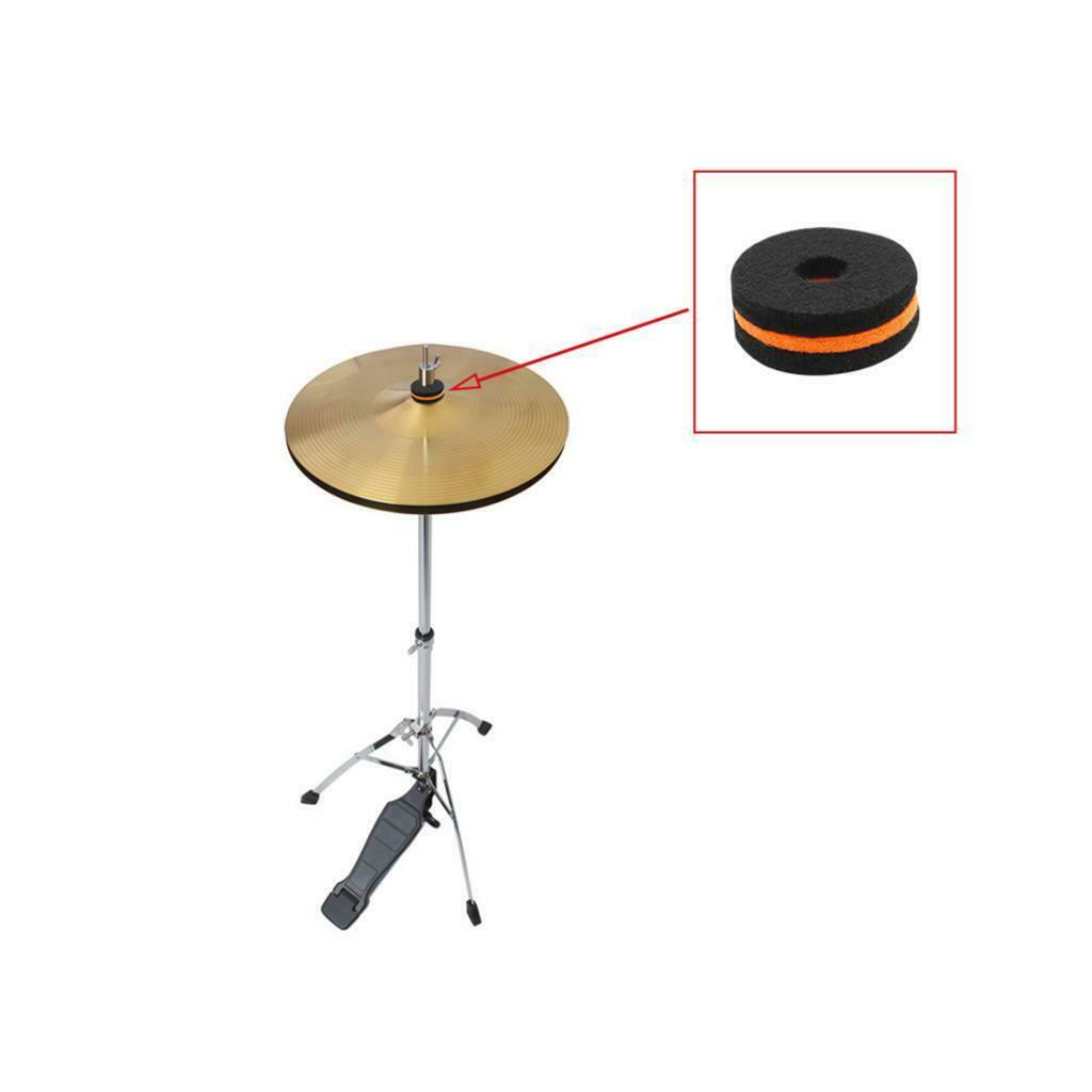 10x Replacement Black Cymbal Felt Washers Kit Drum Accessories 10mm Diameter