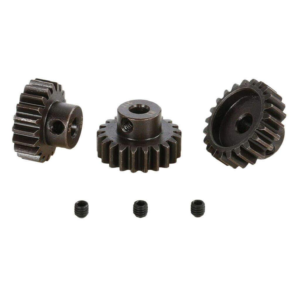 3 Pieces 20t-22t Motor Pinion Gear Set for 1/8 Rc Buggy Car Monster Truck