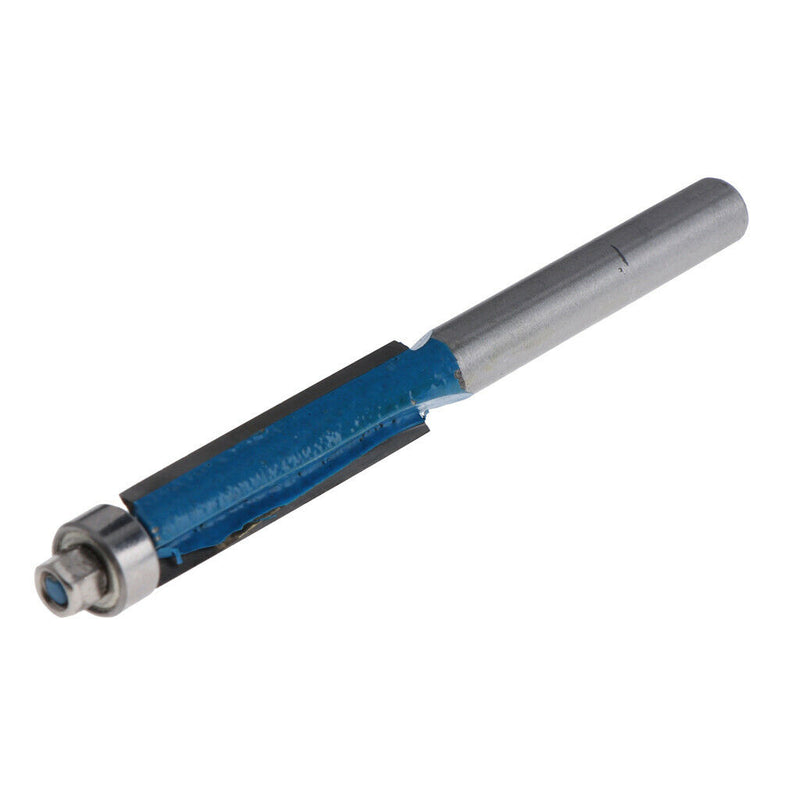 Pack of 2 Metal Tipped 6mm Shank Flush Trim Router Bit Cutter Tool Kit