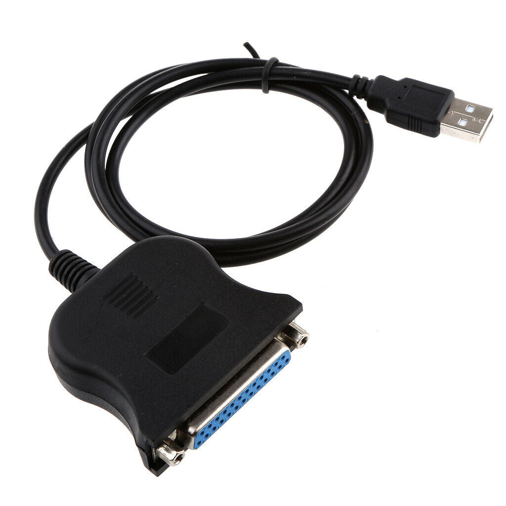 USB to Printer DB25 25-Pin Male/Female Parallel Port Cable Connector Cord
