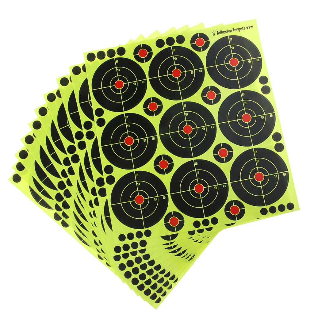 90pcs Shooting Targets Reactive Splatter Dia. 8cm Adhesive Paper Target
