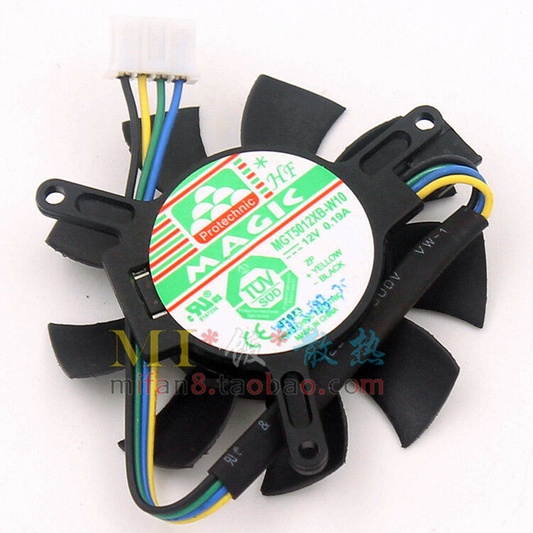 For MAGLC MGT5012XB-W10 12V 0.19A graphics card cooling fan 4-Pin