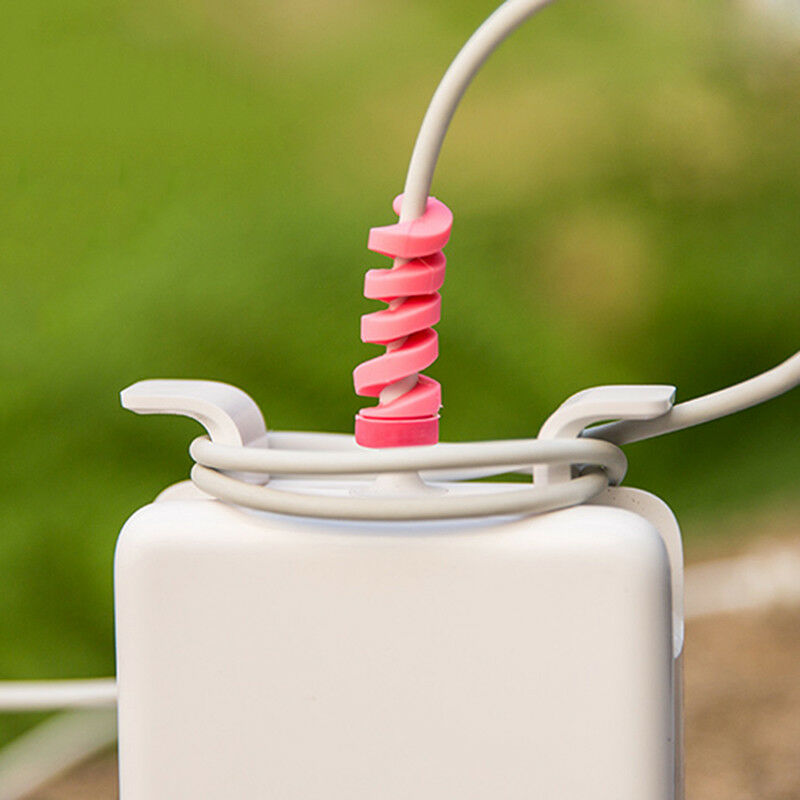6pcs Cable Protector Bobbin Winder Data Line Case Rope Spring Twine Prote.l8
