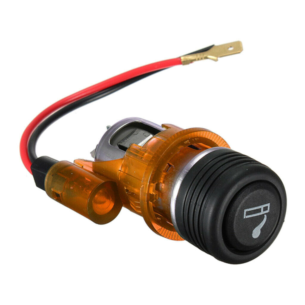 12V Motorcycle Cigarette Lighter Plastic Socket Easy to Install Durable