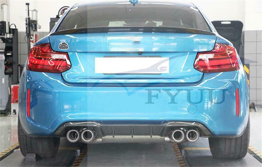 Exhaust Muffler Tip Gloss Carbon Fiber 1x Universal 70mm / 90mm Black for BMW