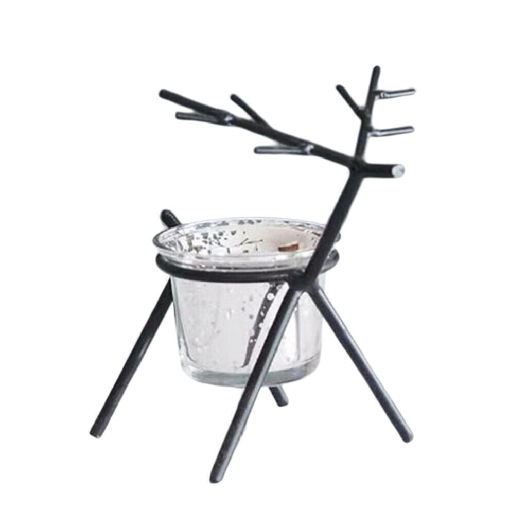 Iron Craft Reindeer Holder Table Centerpieces Photo Prop Bar Ornament Black