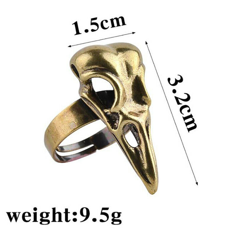 1Pc Gothic Punk Rock Joint Armor Ring Knuckle Finger Claw Ring Bird's Head R Tt