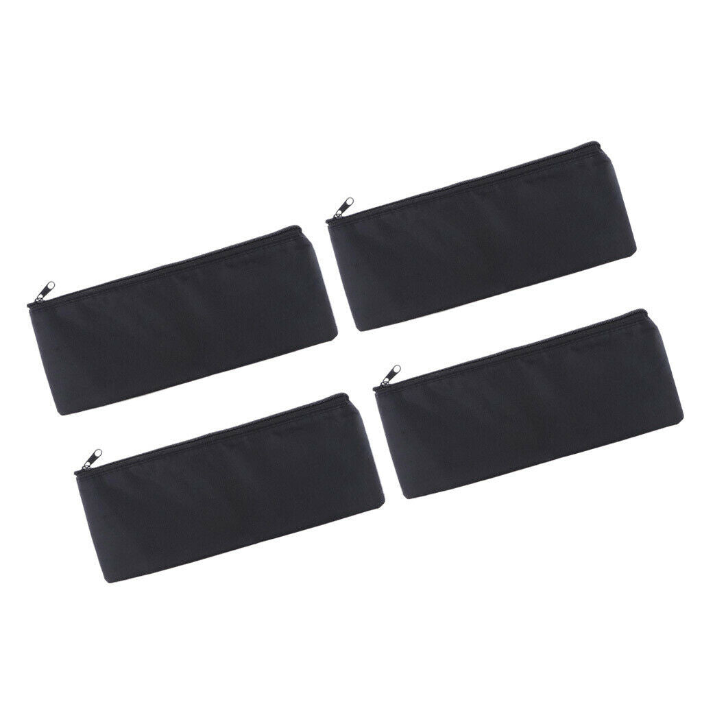 4 Pieces Protective Zipper Bag Pouch 31x11cm KTV Bar Outdoors Travel Access