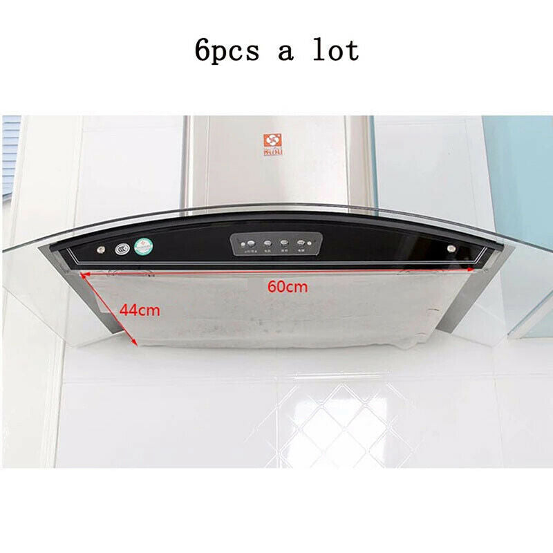 6pcs kitchen hoods can be cut filter paper anti-oil fumes sticke.l8