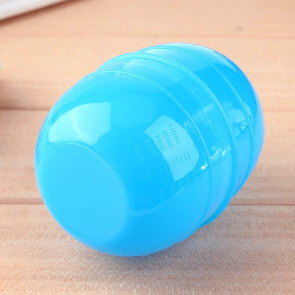 Small Size Blue Hair Dye Cup Double Scale Coloring Mixing Suction Bowl @
