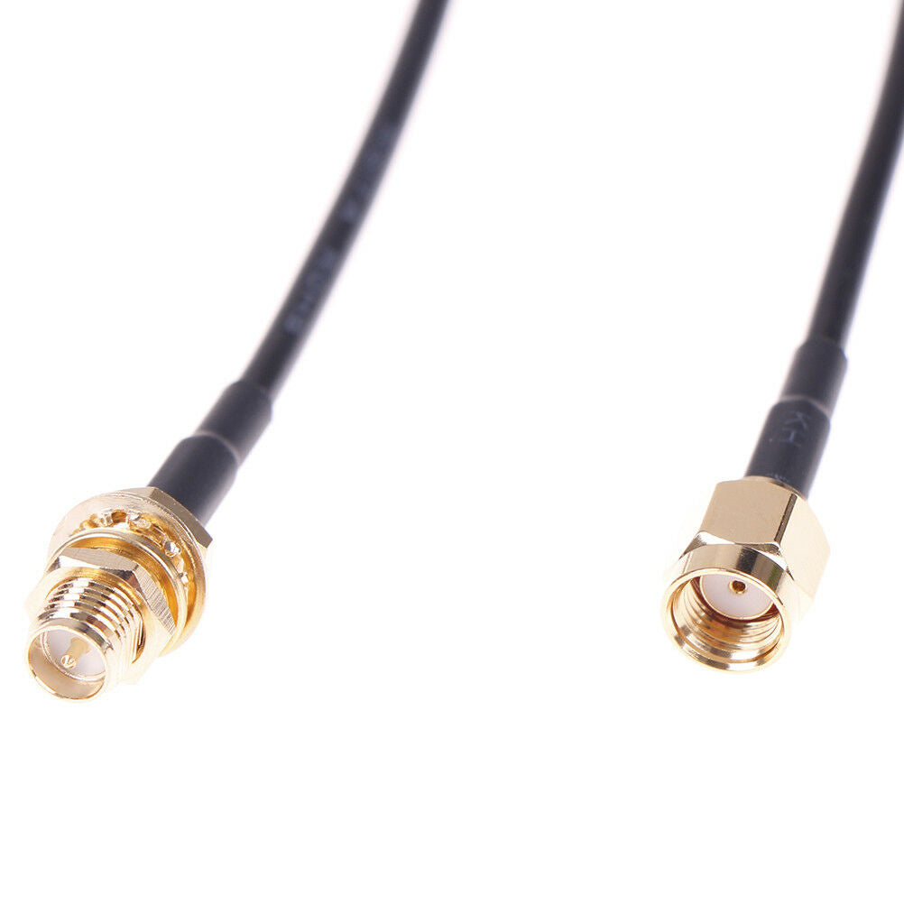 1PC 1m WiFi router antenna extension cable cord RG174 RP-SMA male to femal.l8