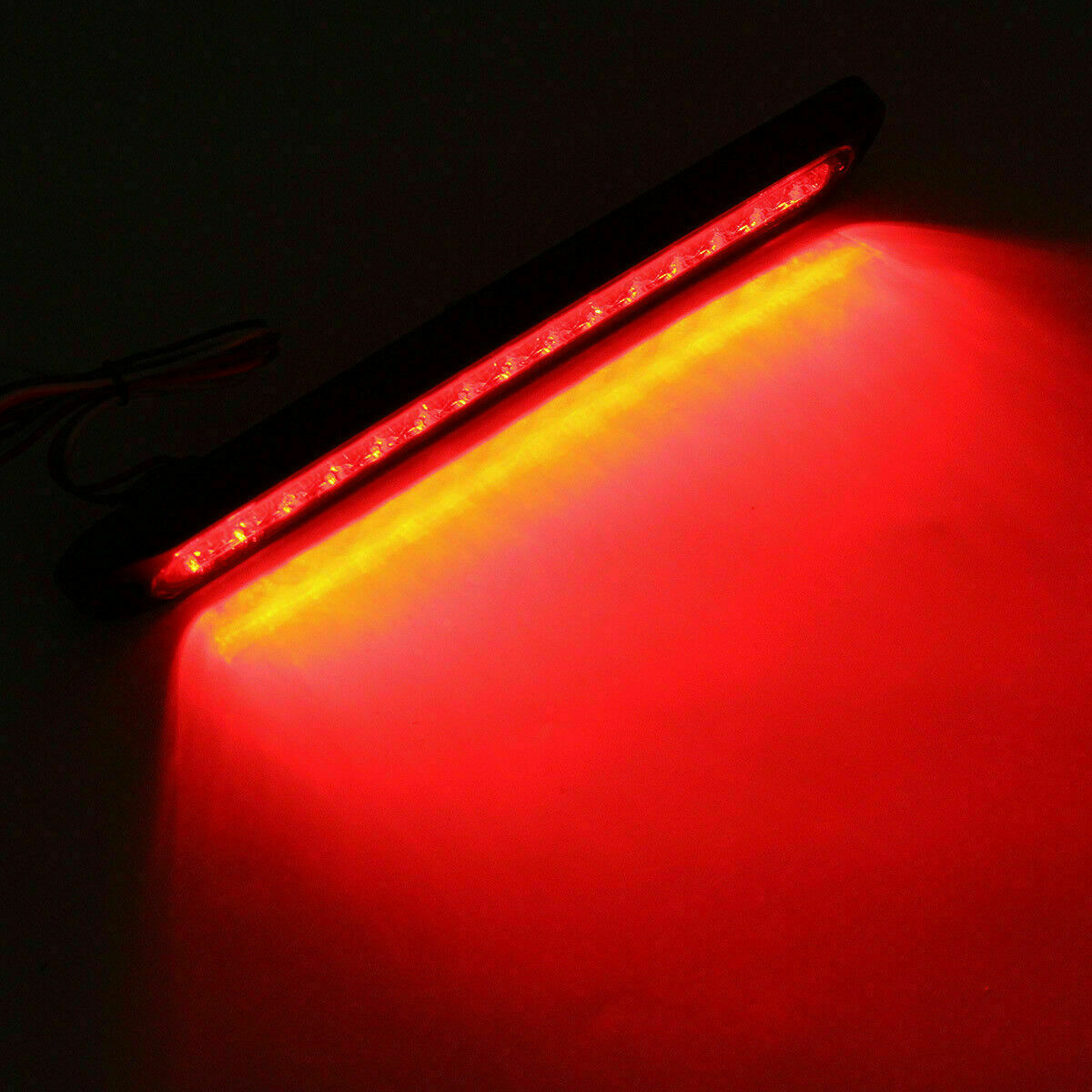 25CM 15 LED Red Sealed Trailer Truck RV Stop Tail Rear Brake Turn Light Bar