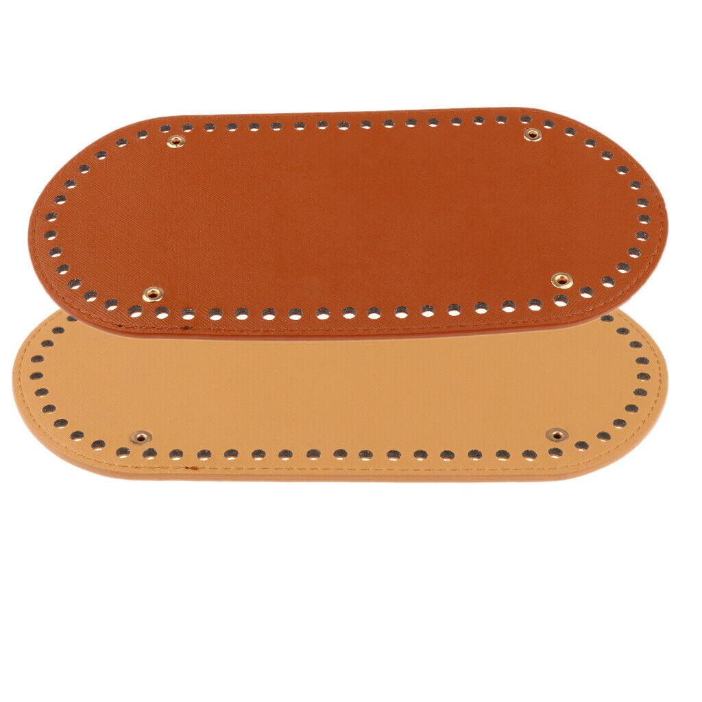 2pcs DIY Bags PU Pads Bottom Base 25x12x0.4cm Shaper Bag Cushion W/ 60 Holes