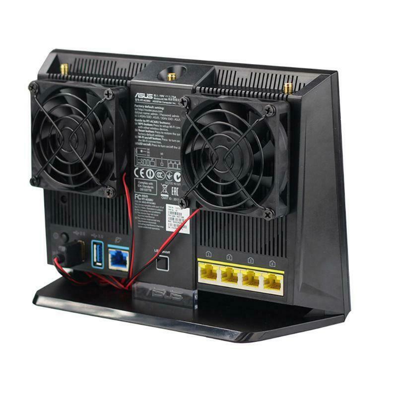 1Set Cooling Fan USB Fan Cooler for A-SUS RT-AC68U/AC86U/AC87U/R8000 Router