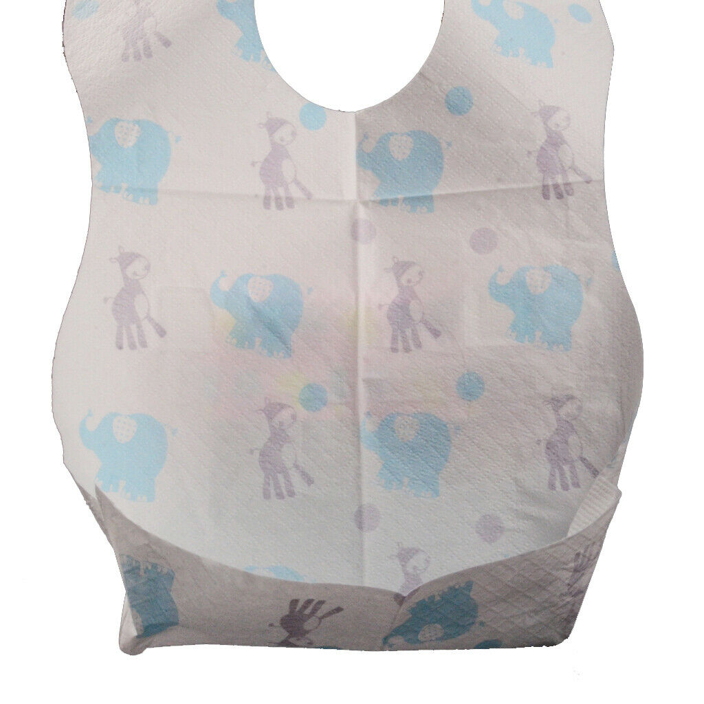 Infants Teething Waterproof Bib Disposable Burp Cloth Home Travel Elephant