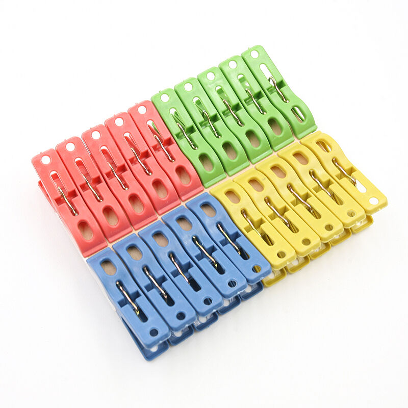 20x Heavy Duty Plastic Laundry Clothes Pins Color Hanging Pegs Clips   DD